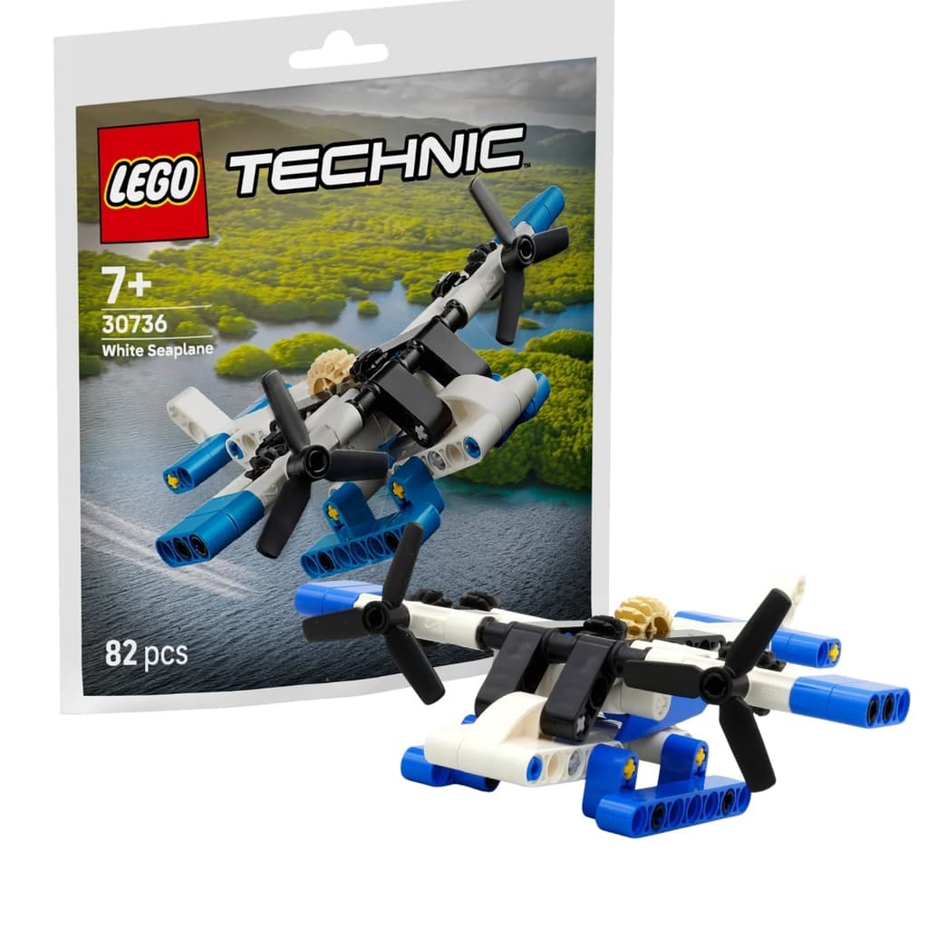 Bloco de Montar Hidroavião Branco 82 peças 30736 - LEGO