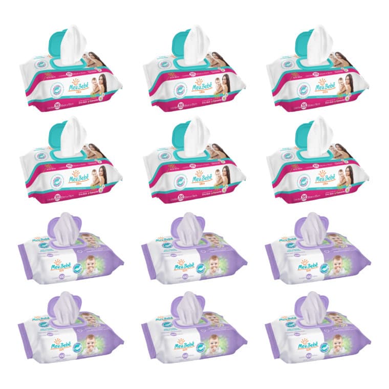 Toalha Umedecida Meu Bebê 1200 Folhas Misto - Soft E Ultra