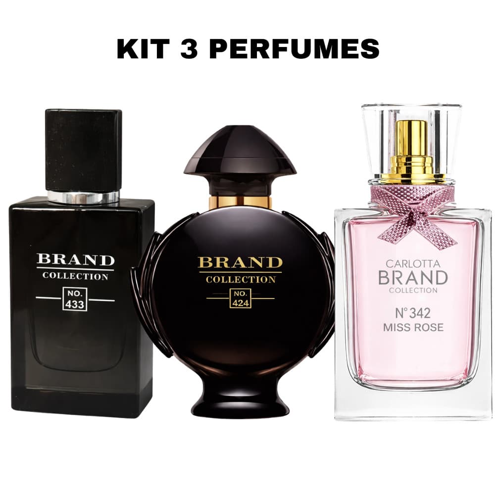 Kit 3 Perfumes Femininos Importado Elegante Longa Duração Fixação Forte Perfume Feminino Sofisticado