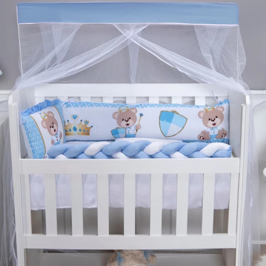 Kit Mini Berço Completo Luxo – Enxoval Bebê Macio e Confortável Protetor Pronta Entrega