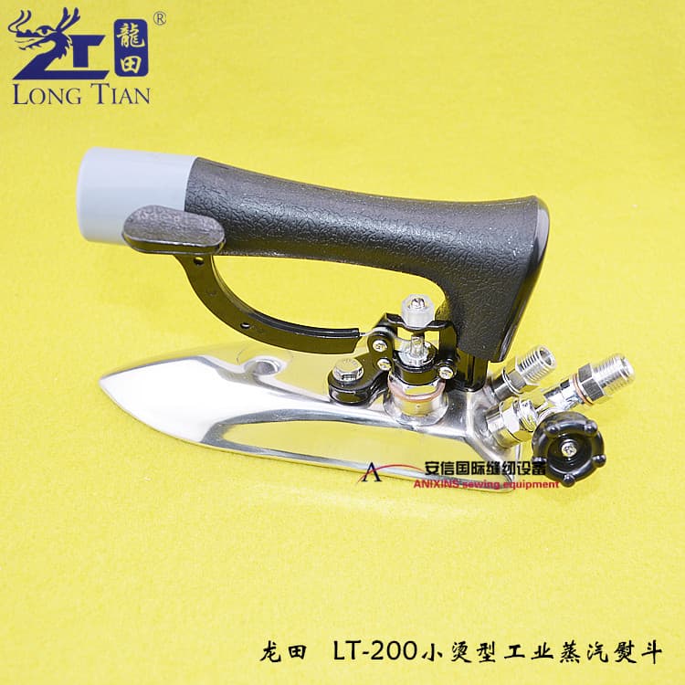 Longtian LT-200 tipo Industrial todo ferro a vapor para caldeira de roupas tipo Push pequeno decote de engomar