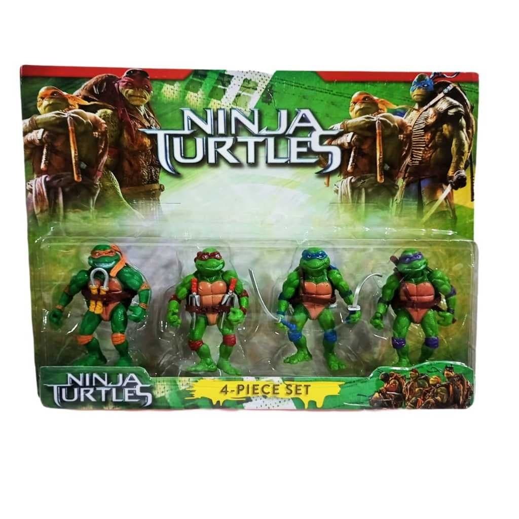 Kit Cartelado 04 Bonecos Tartaruga Ninja Articulados 12cm Articulados