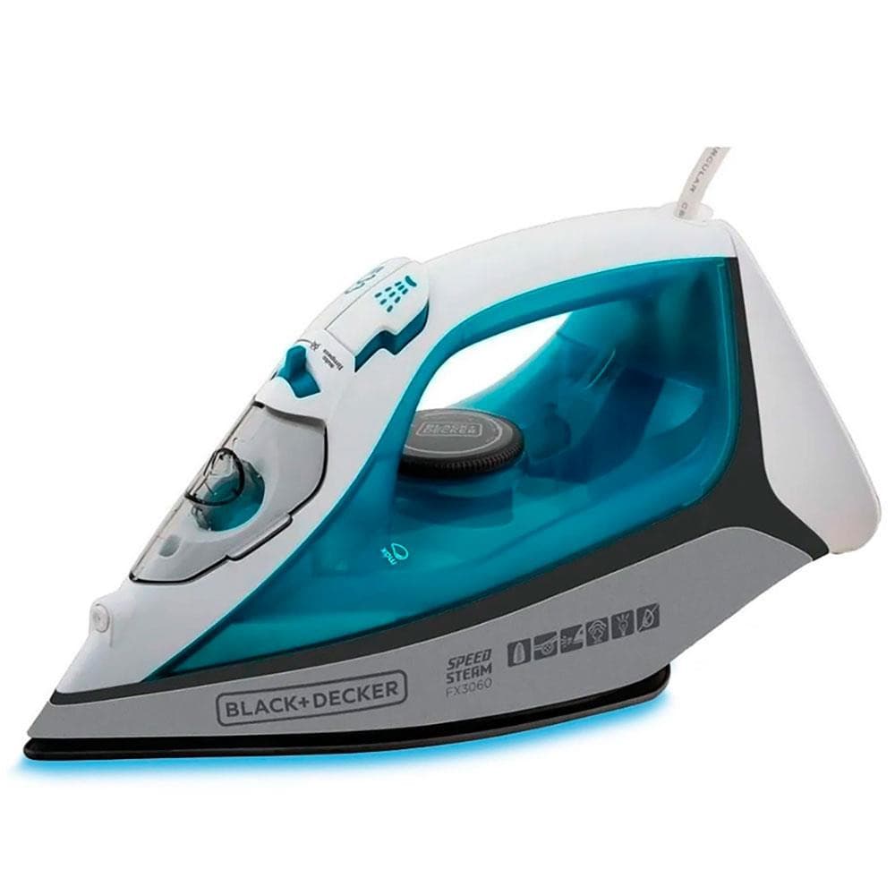 Ferro de Passar a Vapor FX3060 com Base Antiaderente Black Decker