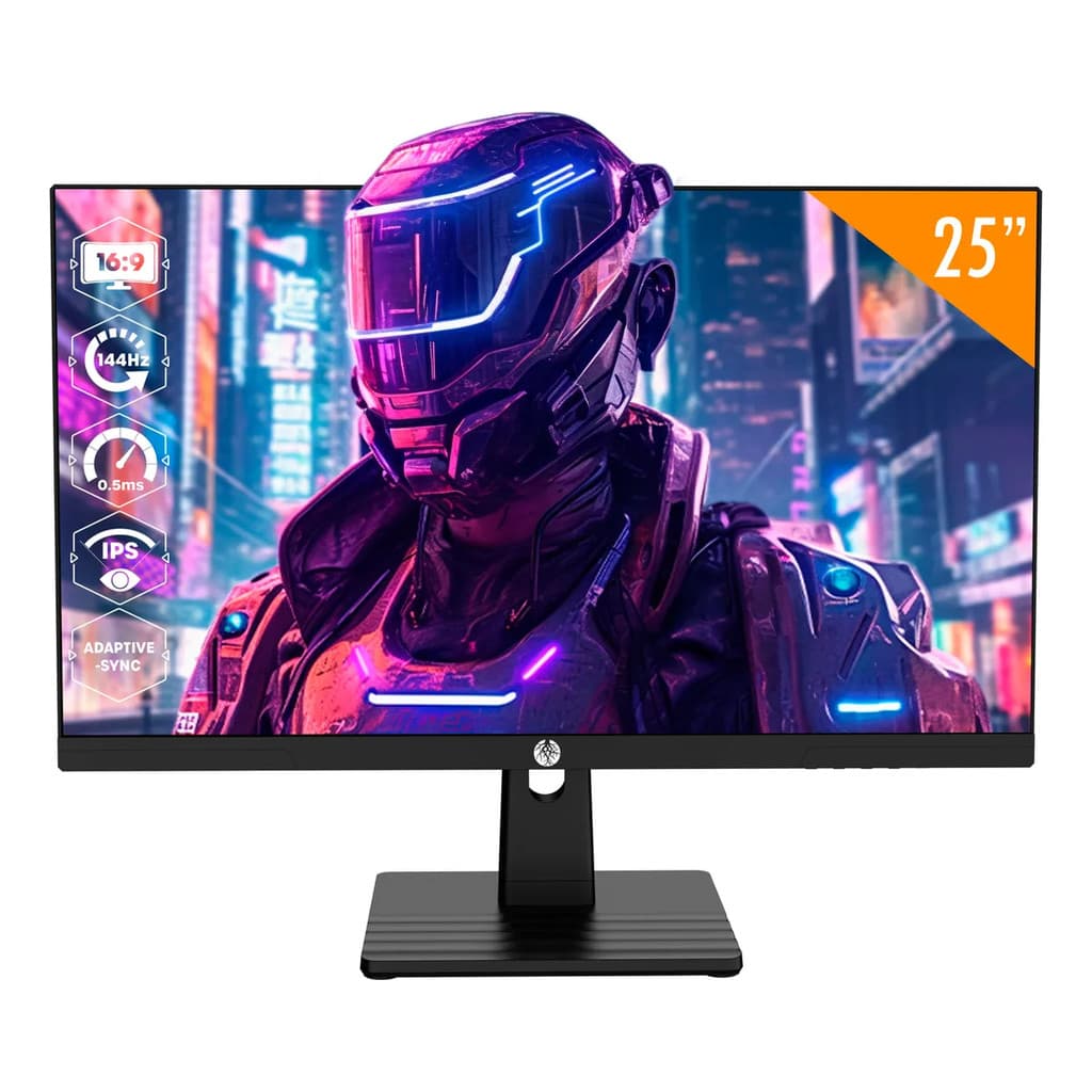 Monitor Gamer Haiz 25'' 0.5ms Full Hd 144hz Ips Amd Vesa Preto 127/220 V 127/220v