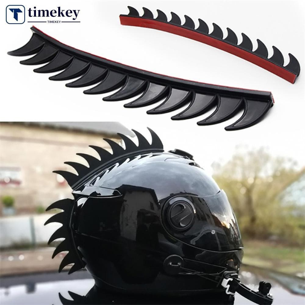 TIMEKEY Reflexivo Motocross Mohawk Capacete De Motociclista Picos Cockscomb Motocicleta Adesivo Decoração H9M6