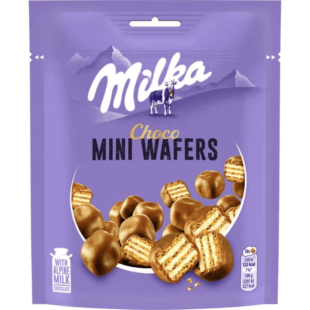Mini Wafer Milka Chocolate Ao Leite Importado 110g