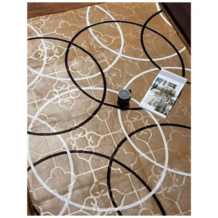 Tapete 1.50x2.00 Belga Antiderrapante Moderno Geométrico Sala E Quarto Luxo