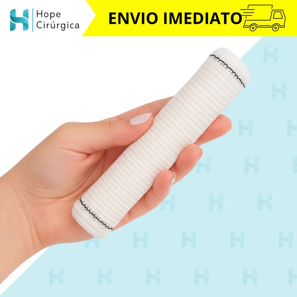Kit Faixa Curativo Atadura Crepom Algodão 13 Fios Macia Qualidade Premium Anvisa