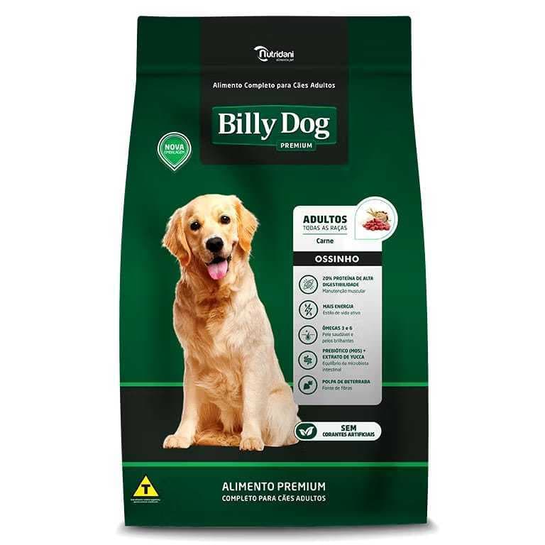 RAÇÃO BILLY DOG 25 KG PREMIUM ADULTOS OSSINHO CARNE