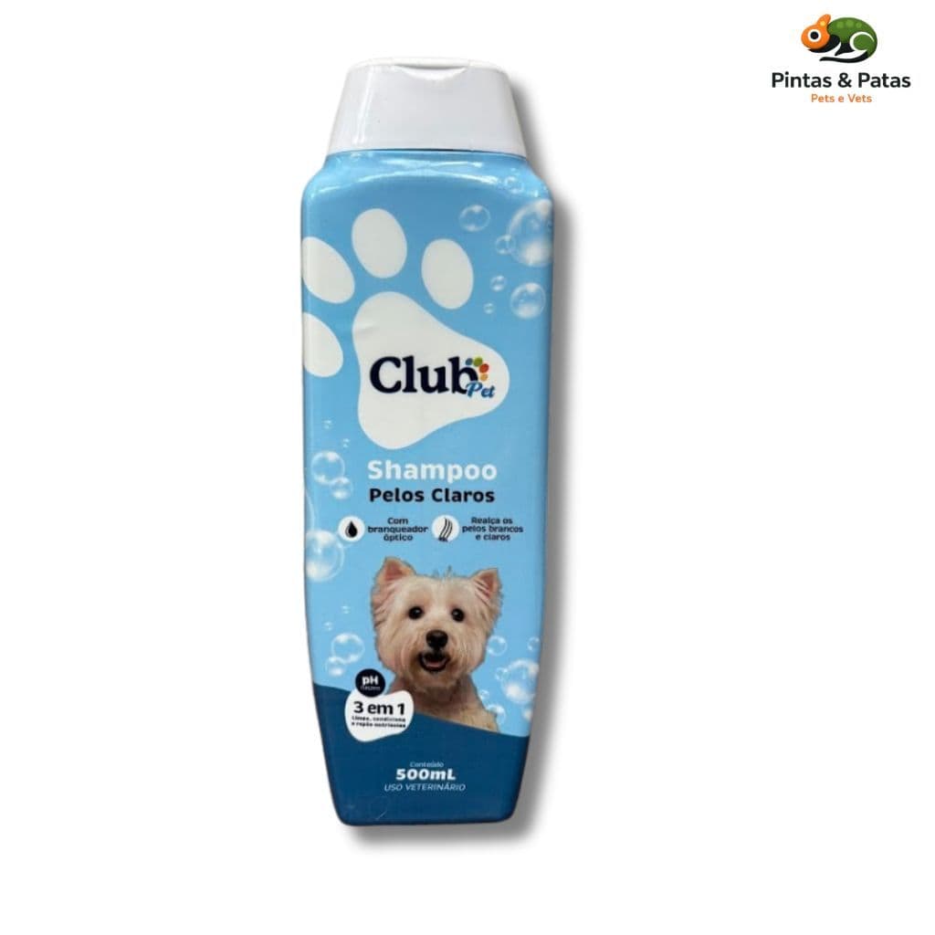 Shampoo Pelos Claros para cães e gatos Club Pet 500 ml