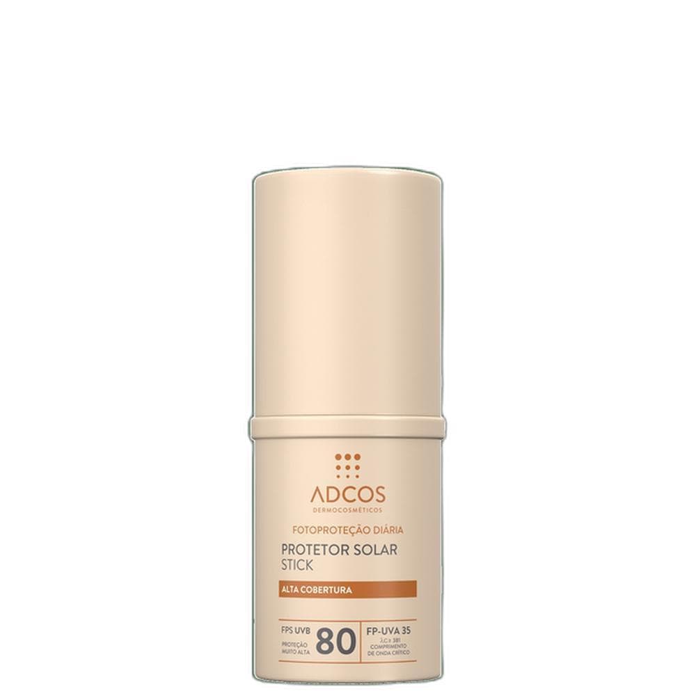 Adcos Fotoproteção Diária FPS 80 Stick Beige - Protetor Solar Facial com Cor 17g