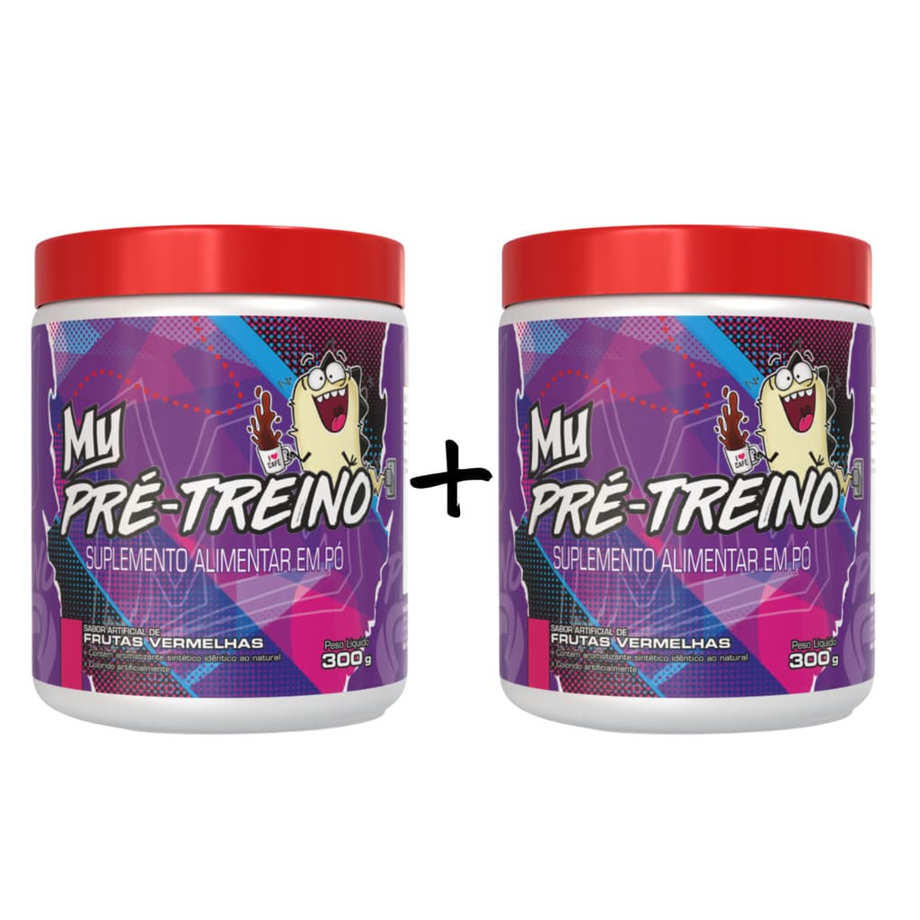 Kit 2 Pré Treino My Suplementos 600g Frutas Vermelhas