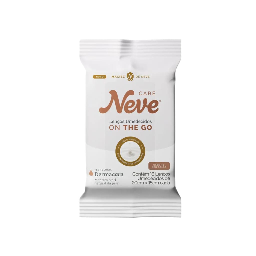 Lenço Umedecido On the Go com 16 unidades Neve