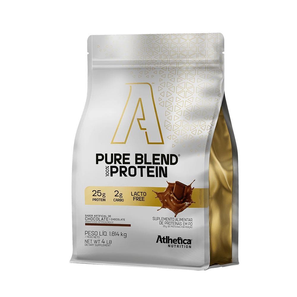 Whey Pure Blend 100% Protein Lacto-Free (Pacote 1,814kg) Chocolate