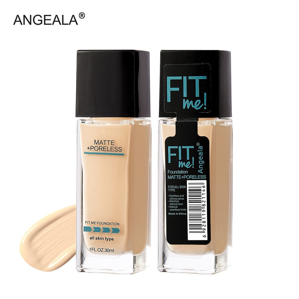 FIT ME Corretivo de base líquida não poroso fosco, base uniforme, produto quente transfronteiriço, base líquida de maqui