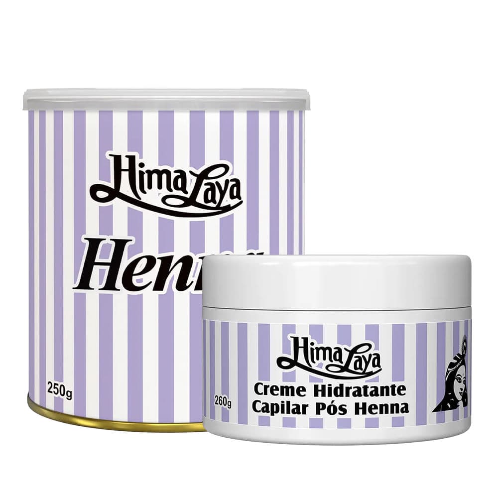 Kit Tintura Henna Himalaya Em Pó Dourado 250g + Creme Hidratante Capilar