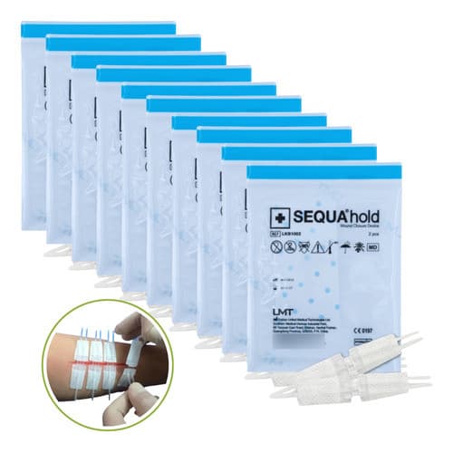 20 Ponto Falso Branco Curativo Sequa Skin Closure Kit Com 2