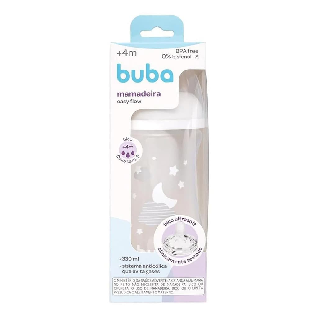 Mamadeira Buba Easy Flow Nuvem Branca 330ml