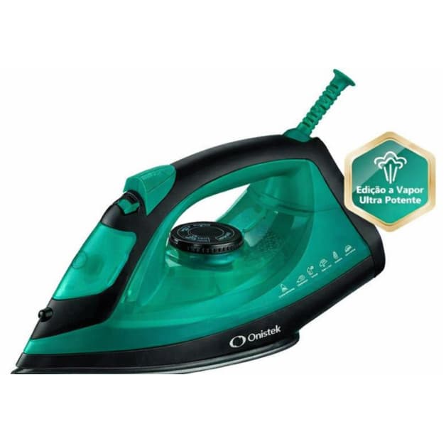 Ferro de Passar a Vapor Black Green 127V 1200W Verde com Preto