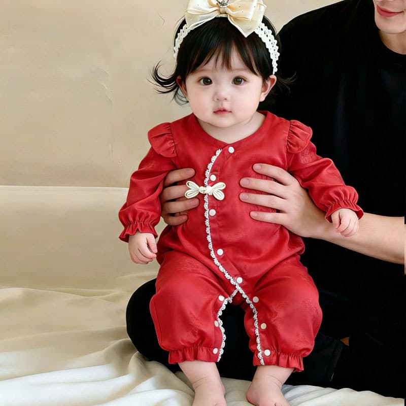 Roupas de bebê roupas de outono crianças bebê menina macacão um mês cem dias princesa macacão primavera outono passeio e