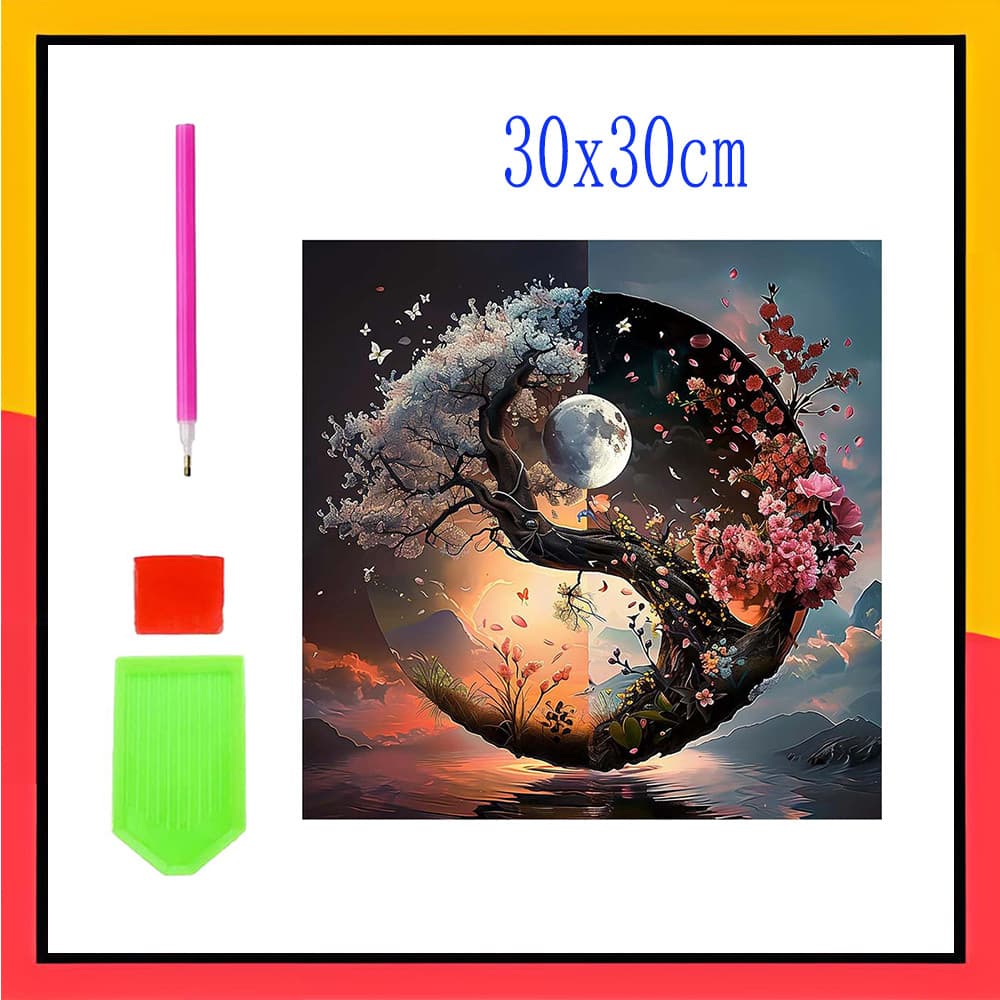 Adequado para iniciantes 5D pintura diamante Yin Yang pintura diy pintura diamante