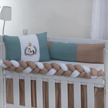 Kit Mini Berço 6 peças para Menino, Menina e Unissex Várias Estampas Enxoval Quarto Bebê Recém Nascido