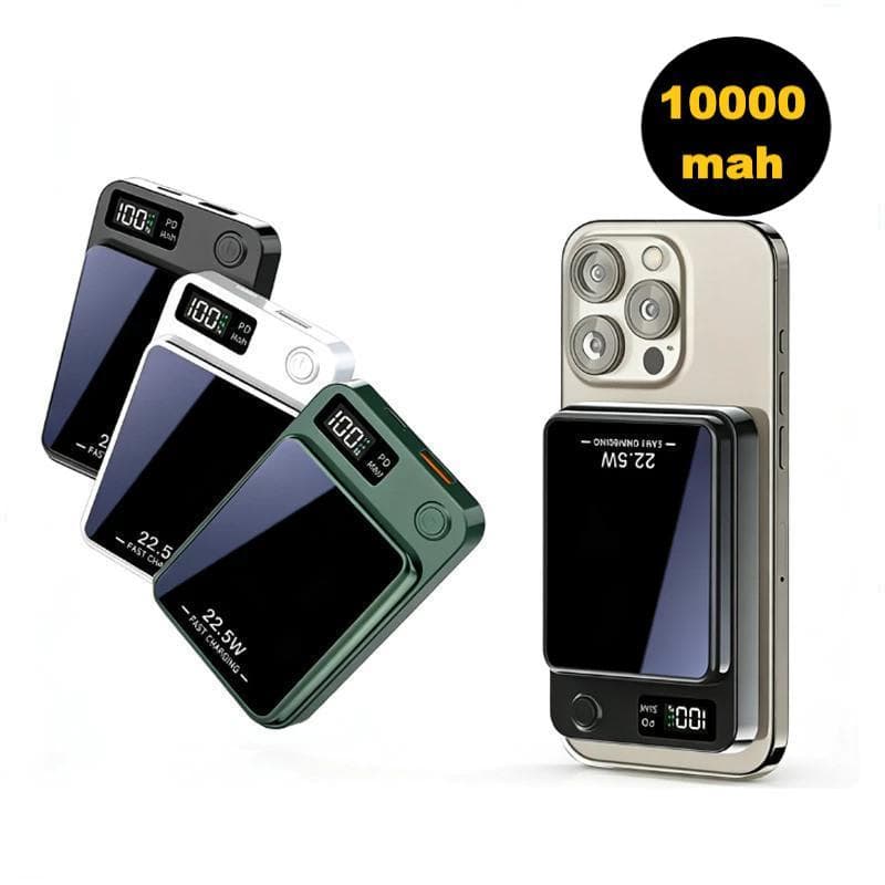 Carregador Portátil Para iPhone , Powerbank De Indução Magsafe , Carregamento rápido de 22,5 W，Bateria De 10000 mAh
