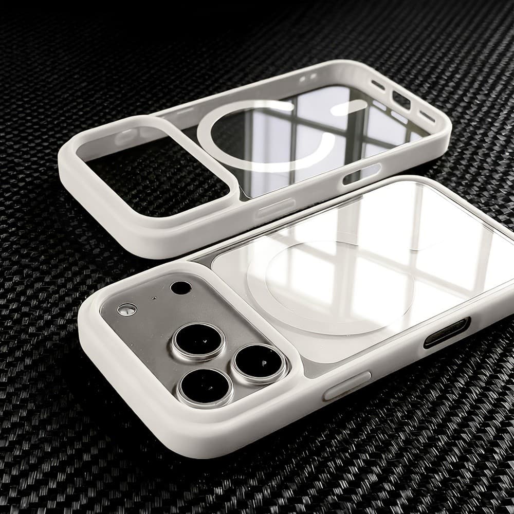Capa De Telefone-Magnética Transparente De Luxo Sem Fio Adequada Para Iphone 18 17 Pro Max , Air 15 , 14 , 13 , 12 , 11 