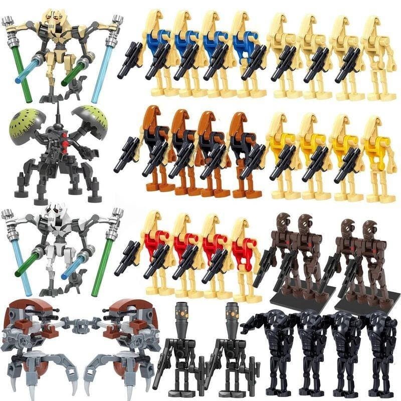 Compatível com a minifigura LEGO Star Wars Super Battle Droid General Greaves, brinquedo de blocos de montar.