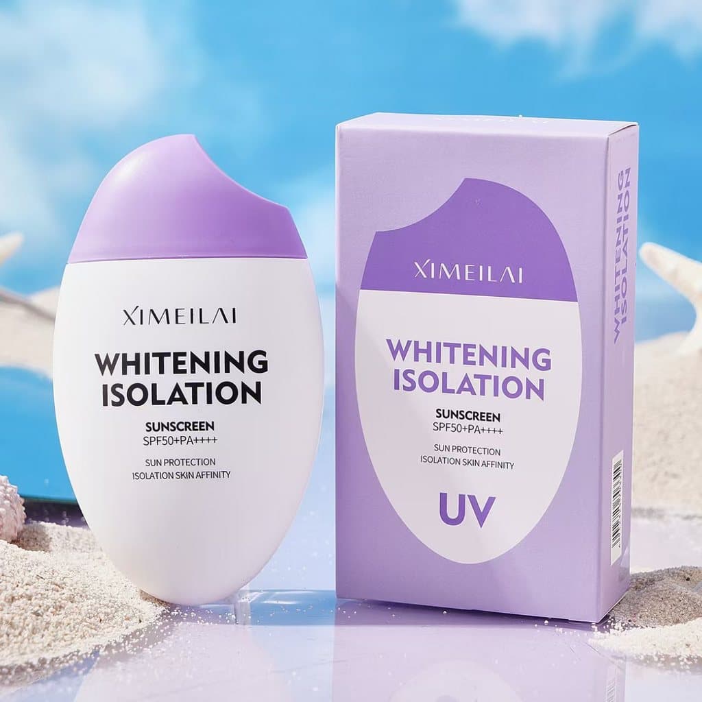 Protetor Solar UV de Verão SPF50+++ CO.E Han Yi Protetor Facial Snowy Isolamento Protetor Solar Proteção UV