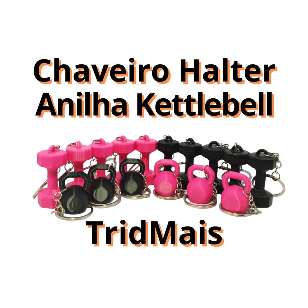 Chaveiro Halter Anilha Dumbell Kettlebell Academia Crossfit Fitness