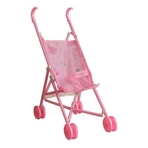 Carrinho De Boneca Infantil Tipo Guarda Chuva Rosa Menina Rosa