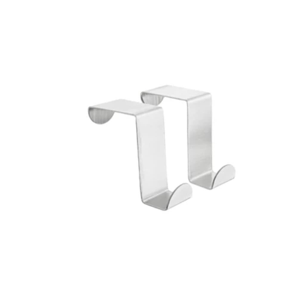 Kit C/2 Suporte Organizador para Porta Gancho em Aço Inox Multiuso Pendurar Casa Cozinha Banheiro