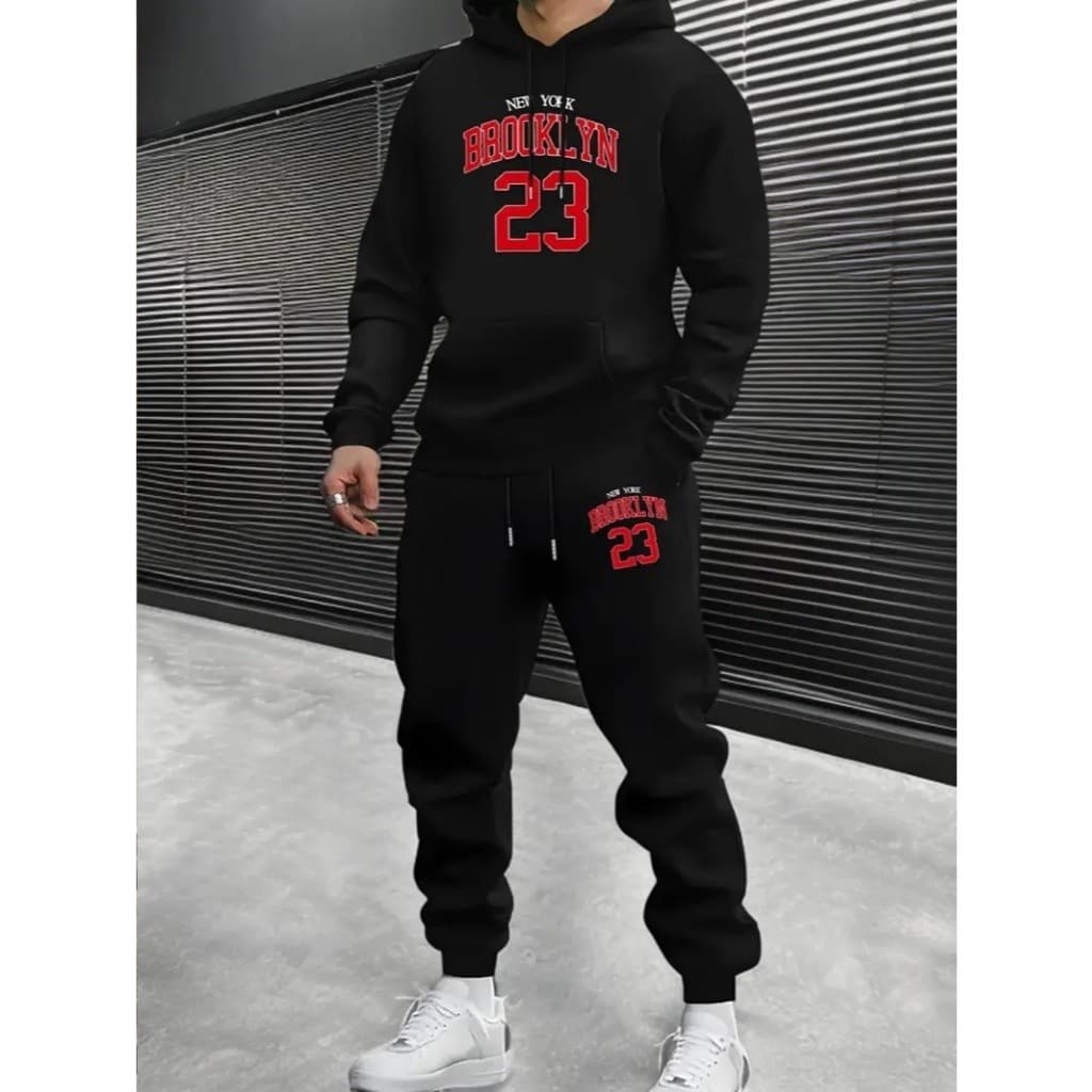 Conjunto Masculino Moletom Calça + moletom CANGURU - Estampa Brooklyn 23
