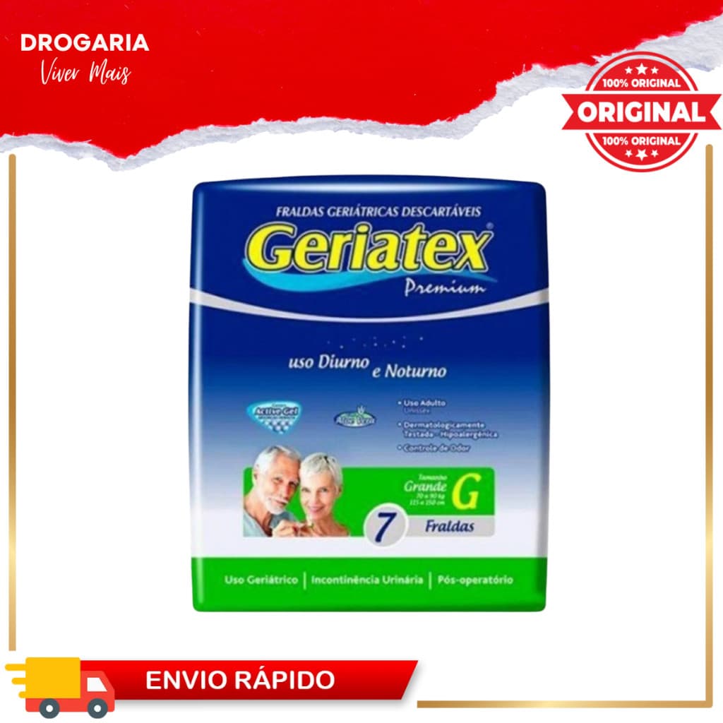 Fralda Geriatex Premium Noturna G 7 Unidades