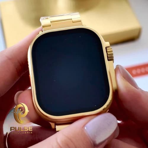 Relógio digital ultra MAX Gold Relógio Inteligente Sem Fio Smartwatch Bluetooth Call