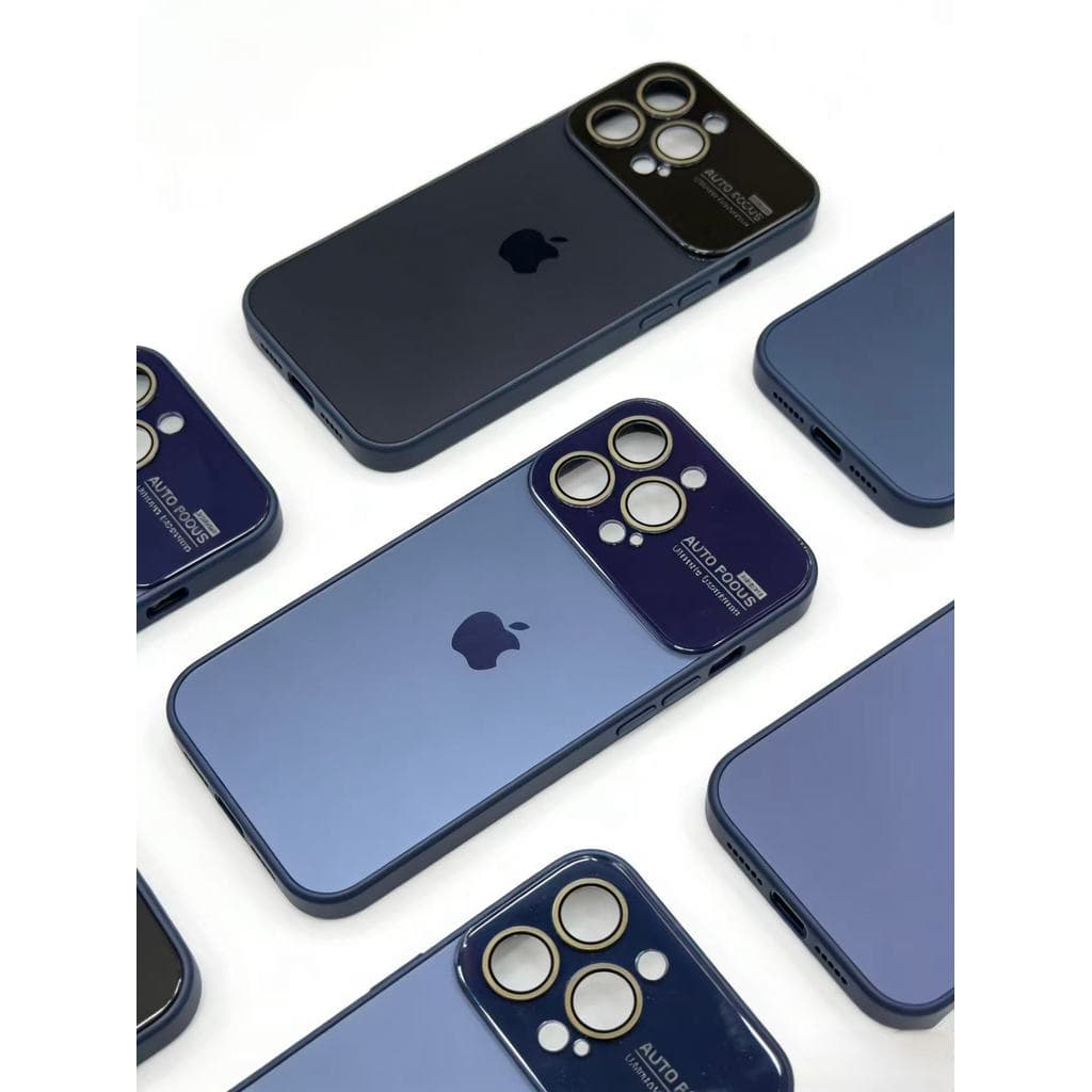 Capa AG-glass BRILANTE vidro  TIPO 17 pro max  Para iPhone 11 12 13 14 15 Lateiral Silicone fosca