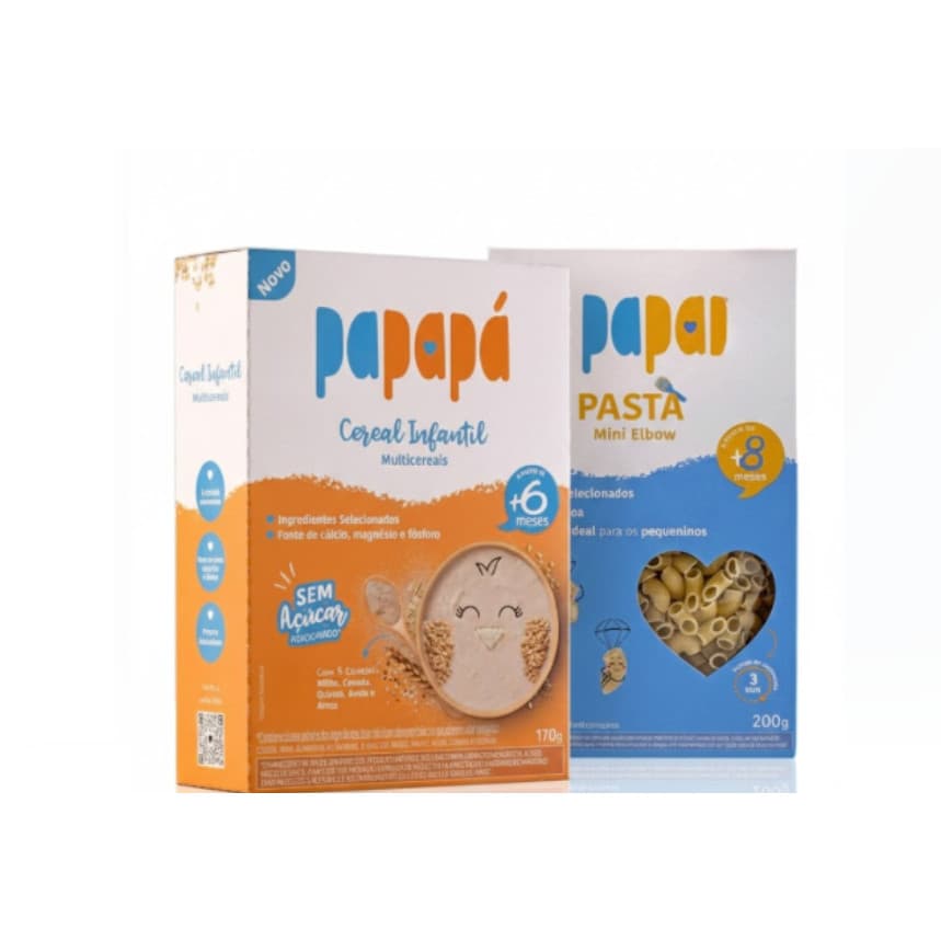 Cereal infantil e macarrão sem conservante papapa saudavel