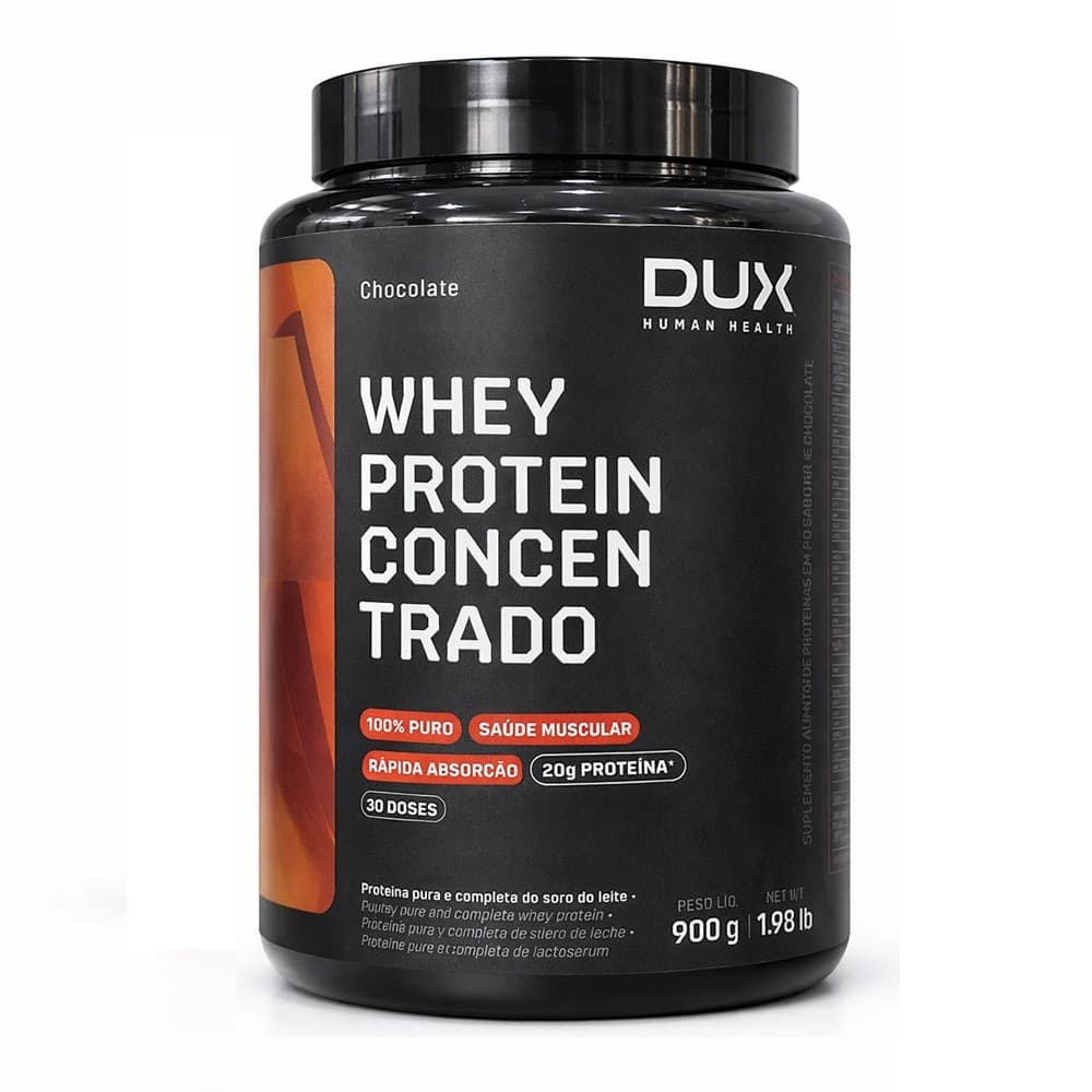 Whey Protein Concentrado Chocolate - DUX 900g