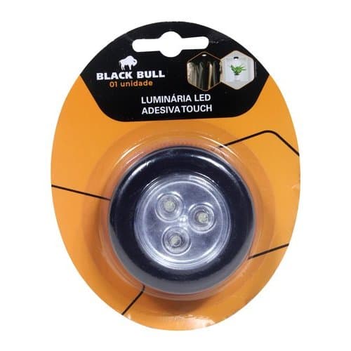 Luminaria LED Adesiva Touch Sensor Luz Ambiente Decoracao Quarto Preto Bateria Recarregavel LED Iluminacao