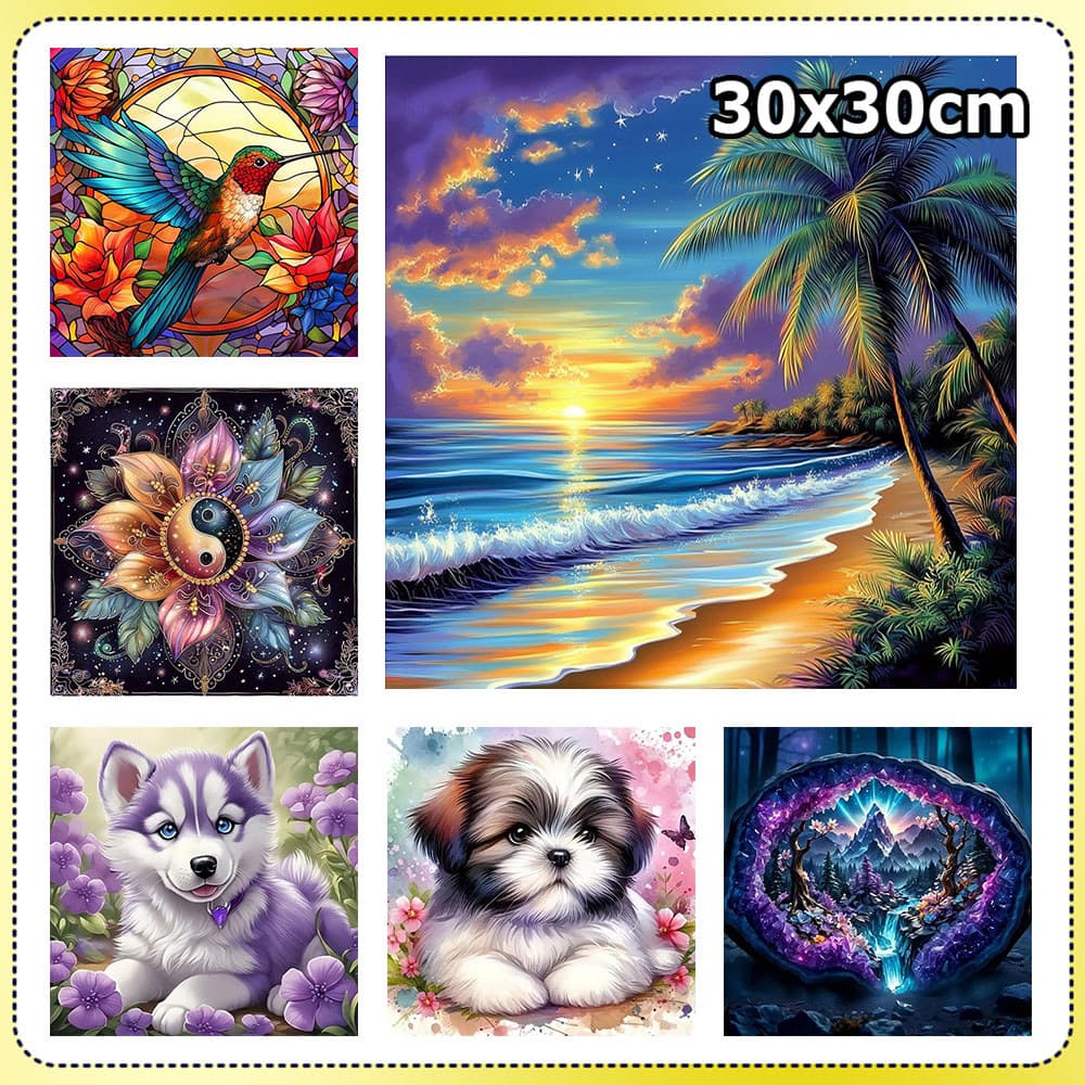 30x30cm Pintura com diamantes quadrados decoração de parede para casa pintura com diamantes 5D pintura artesanal DIY