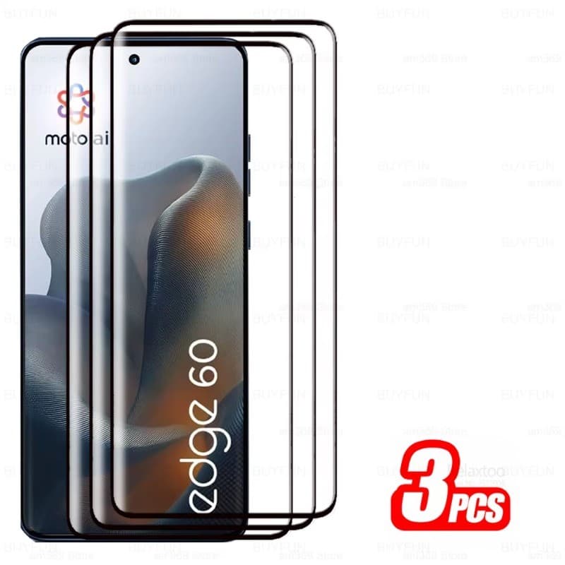 KIT 3PS Película vidro Curvada Motorola Moto G96 G85 Moto edge 60 edge 60 pro Moto Edge 60 Fusion