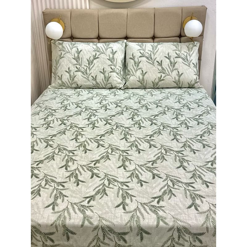 Lençol Casal 200 Fios 3 Peças Estampado | Jogo de Cama Casal + 2 Fronhas Macio 2,20 X 2,50