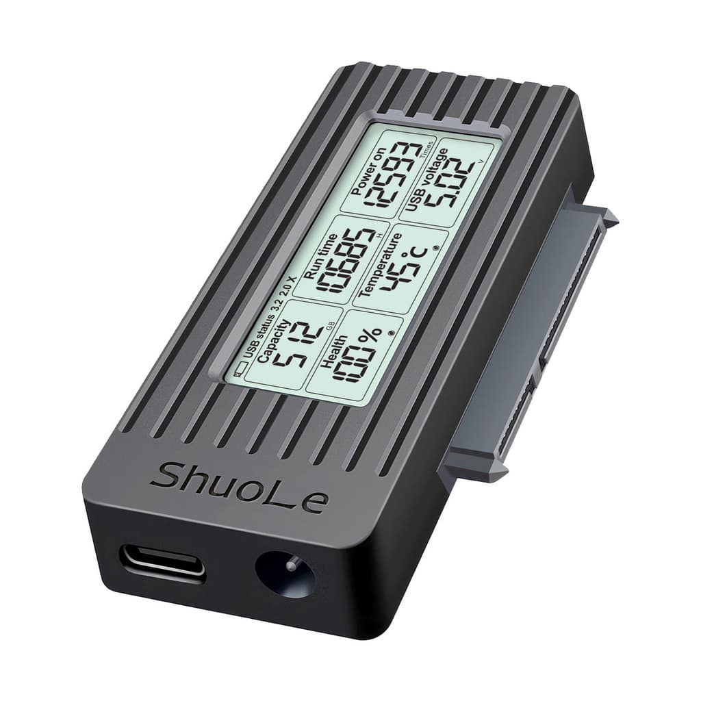 Case para HD Externo SSD com Display Digital USB 3.2 Rápido