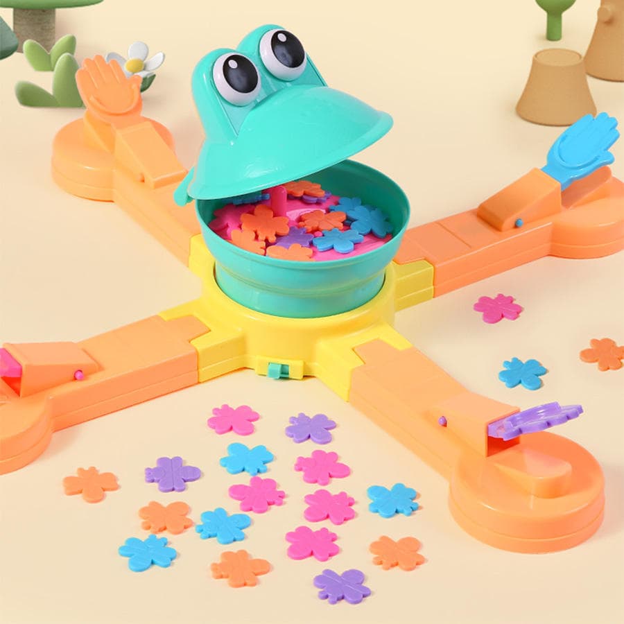 Jogo Infantil Sapo Bocão Papa Insetos Diversão para Família e Amigos Familia Pai e Filhos