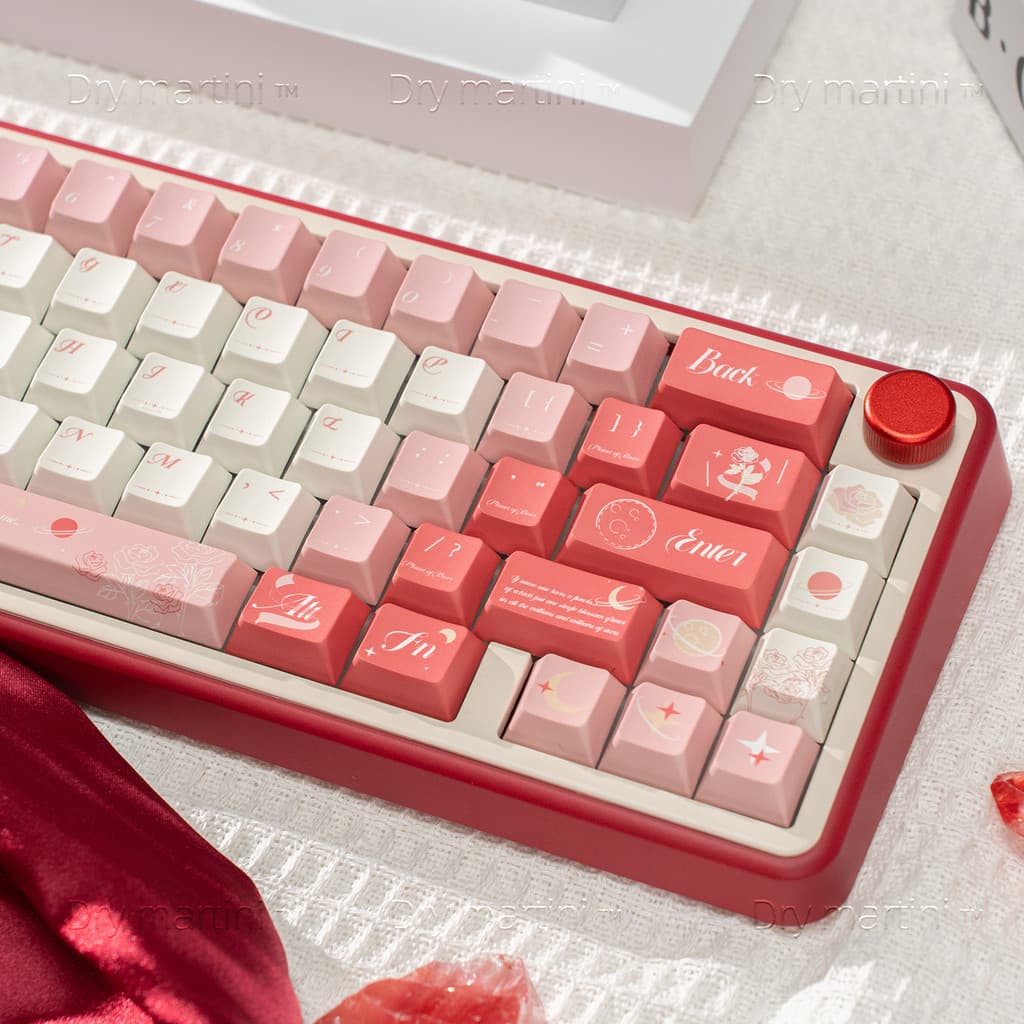 Rose Planet Keycap Original Fábrica PBT Teclado Mecânico Simples Eixo Magnético Teclado Cap 61 68 75 87 98 108