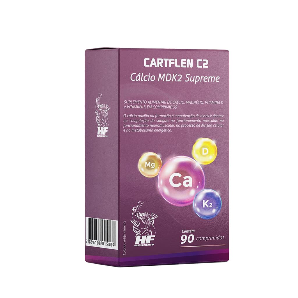 CARTFLEN C2 SUPREME CALCIO + MAGNÉSIO + VITAMINA D E VITAMINA K2 90 COMPS