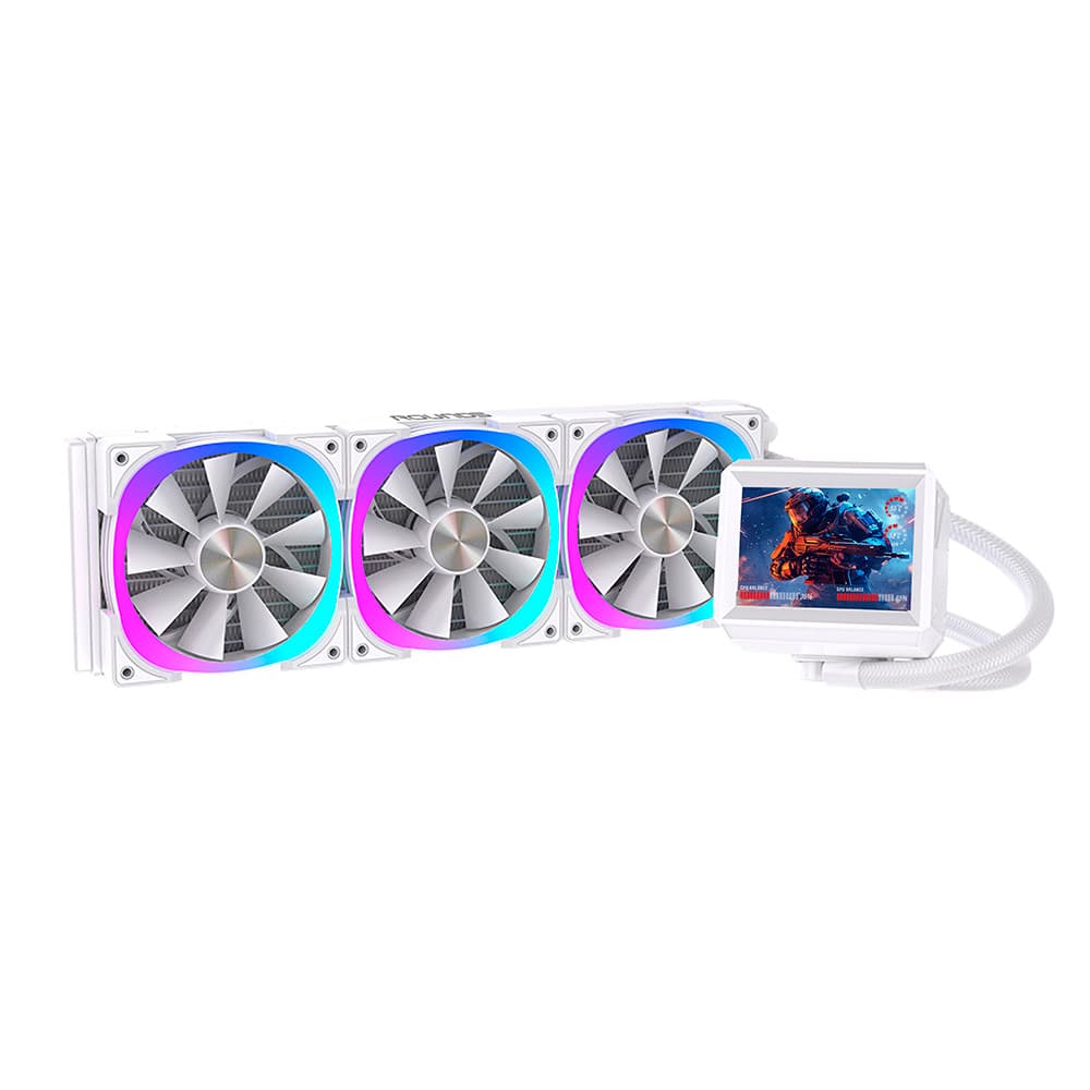 Water Cooler Gamer Round5 Notus 360mm ARGB Com Display Lcd, Branco