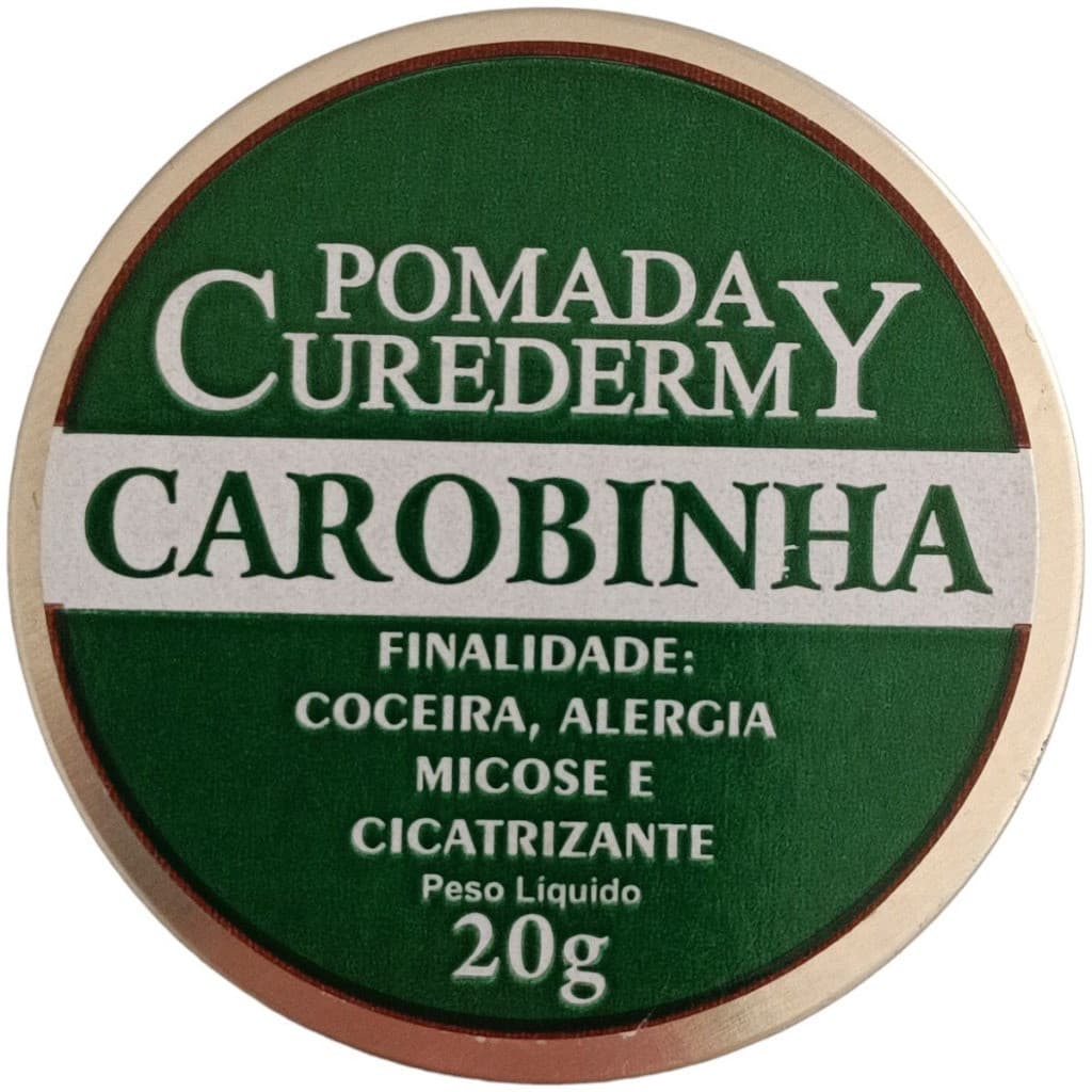 Kit com 2 Pomada Carobinha Para Coceiras Alergias Micose 20g