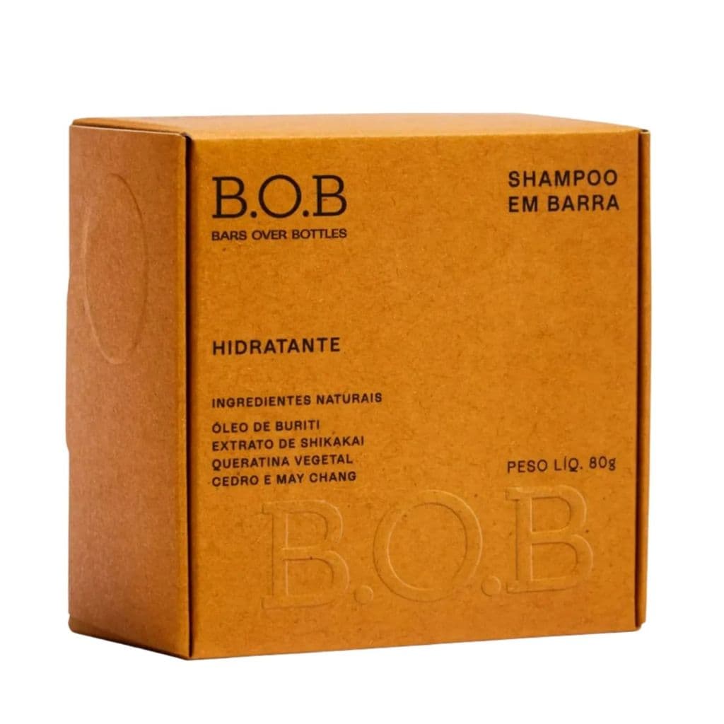 Shampoo Natural em Barra Hidratante - 80g - B.O.B